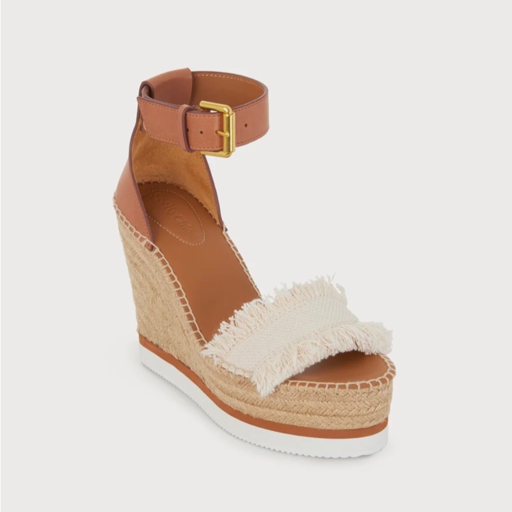 See by Chloe Glyn Wedge Espadrilles with fringe
